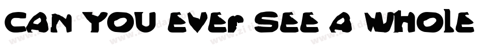 Can you ever see a whole circle字体转换